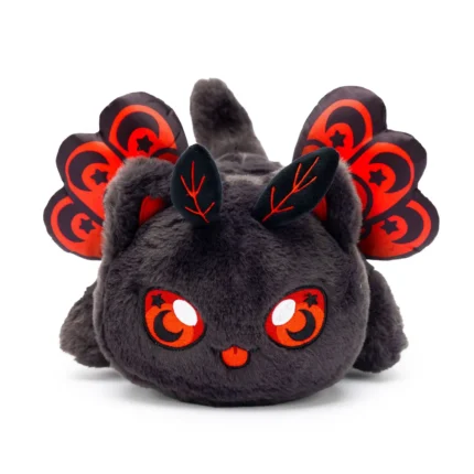 Legend has it that Mothman Cat is quite the love bug! This cute little cryptid kitty may just fly away with your heart! Adopt one today! This Mothman Cat plushie and other Halloween MeeMeow 11” plush toys are officially licensed Aphmau merch! These stuffed animals feature cute embroidered faces and squishy bodies made from super soft material, perfect for any Aphmau fan. There are five 11” Halloween MeeMeows to collect. Who will you add to your collection?