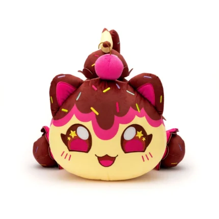 Sundae Cat is as sweet as can be! With a few scoops of fun and a sprinkle of snuggles, this frosty feline is waffle-y excited to be your new best friend! This Sundae Cat jumbo plushie and other Carnival Treats Aphmau MeeMeow pillow plush toys are officially licensed Aphmau merch! These pillowy stuffed animals feature cute embroidered faces and big, squishy bodies made from super soft material, perfect for any Aphmau fan. There are five 16-inch Carnival Treats MeeMeows to collect. Who will you add to your collection?