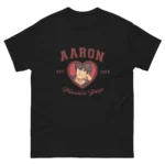 Aaron Phoenix Drop Varsity Tee featuring Phoenix Drop inspired graphic design